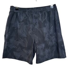 Chubbies 7” Ultimate Training Retro Palms Gray & Black Shorts Lined Shorts Small